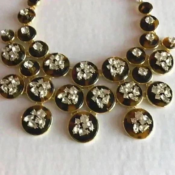 J Crew NEW Tortoise & Crystal Statement Ne… - Picture 4 of 10